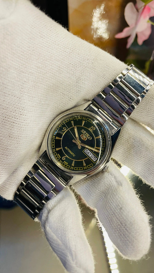 Seiko 5 Automatic Men’s Watch – Vintage Japan Model | Restored & Ready to Wear National Watches