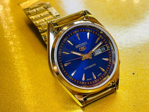 Seiko 5 Black Dial Automatic Vintage Watch - National Watches