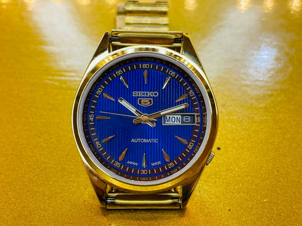 Seiko 5 Black Dial Automatic Vintage Watch - National Watches