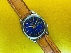 Seiko 5 Blue Dial Automatic Vintage Watch - National Watches
