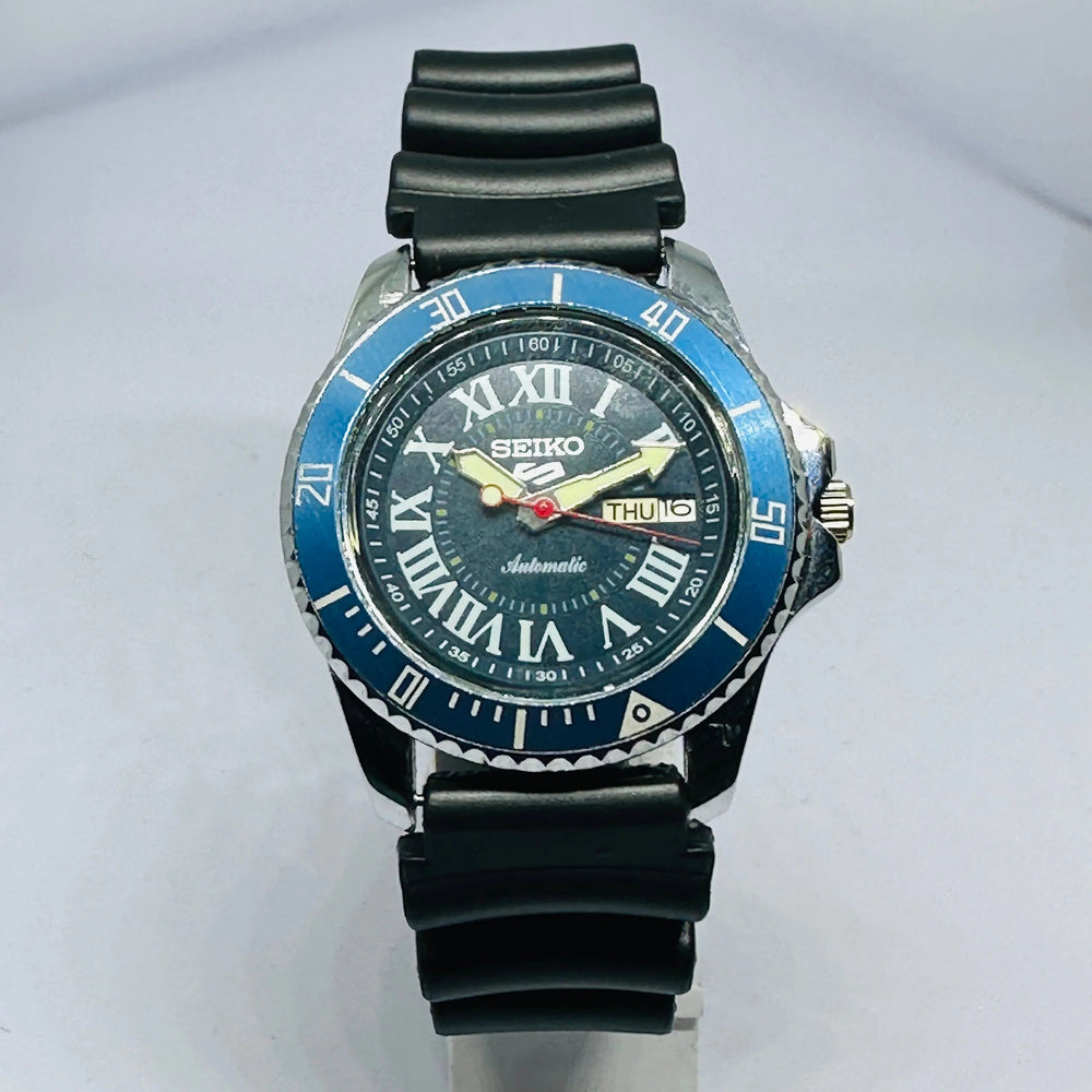 Seiko 5 Sports Automatic Watch – Refurbished Vintage | Japan-Made Men’s Timepiece National Watches