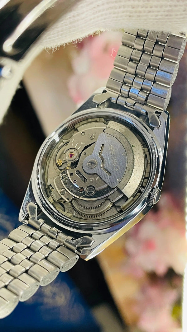 Seiko 5 Japan Automatic 17 Jewels – Blue Arabic Dial Men’s Vintage Watch National Watches