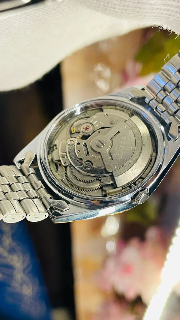 Seiko 5 Japan Automatic 17 Jewels – Blue Arabic Dial Men’s Vintage Watch National Watches