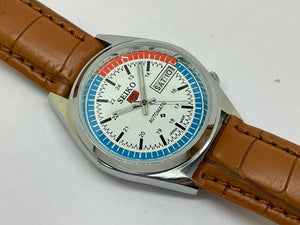 Seiko 5 white Dial Automatic refurbished mechanical Vintage Watch working National Watches