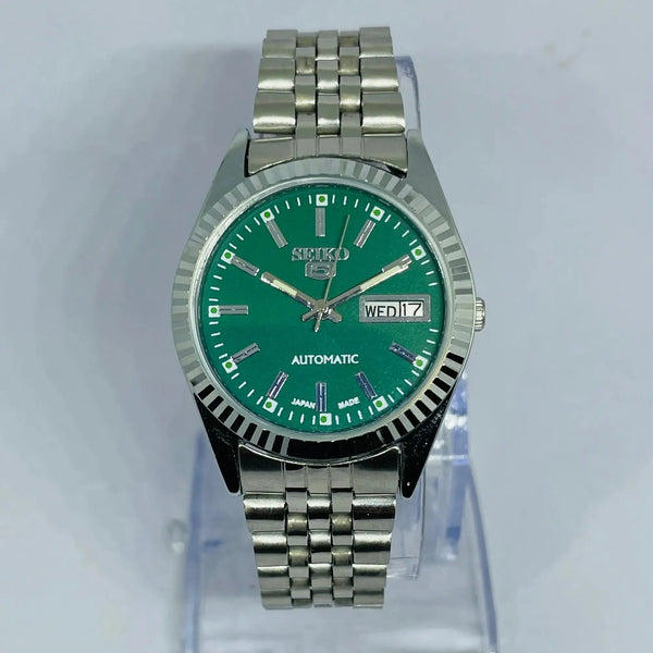 Seiko 5 Automatic Green Dial – Refurbished Vintage Japan 17 Jewels Watch National Watches