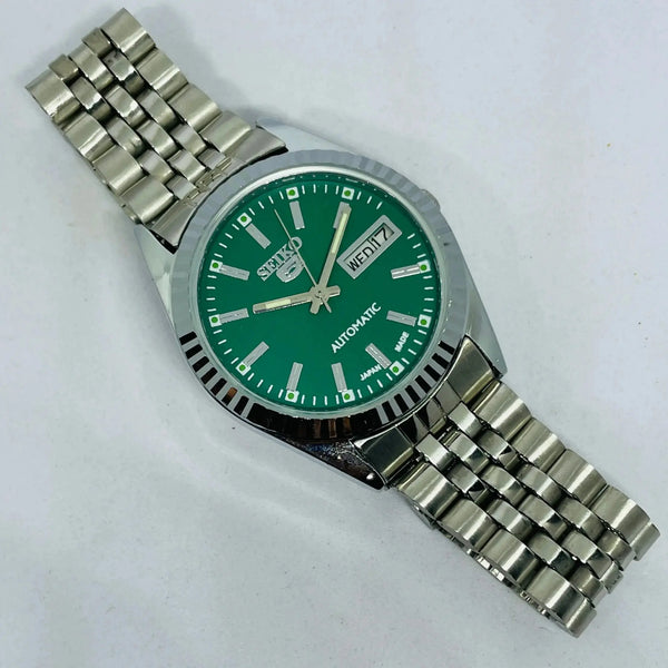 Seiko 5 Automatic Green Dial – Refurbished Vintage Japan 17 Jewels Watch National Watches
