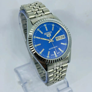 Seiko 5 Sports Automatic Blue Dial – Refurbished Japan Vintage 21 Jewels National Watches