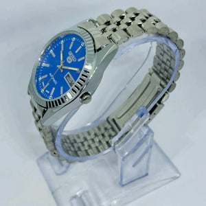 Seiko 5 Sports Automatic Blue Dial – Refurbished Japan Vintage 21 Jewels National Watches