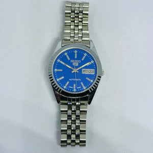 Seiko 5 Sports Automatic Blue Dial – Refurbished Japan Vintage 21 Jewels National Watches