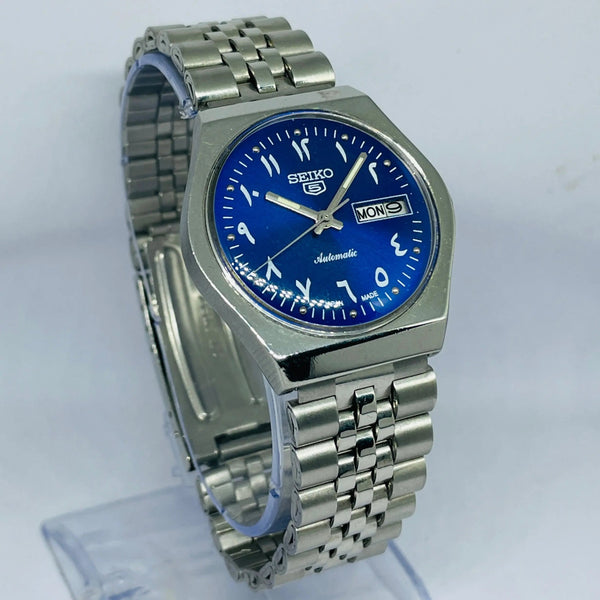 Seiko 5 Automatic Arabic Dial 17 Jewels Original Movement – Restored Japan Mechanical Watch National Watches