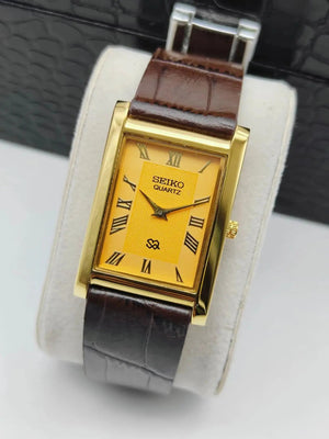 Seiko S23 Office Wear Watch – Elegant Rectangular Dress Watch Men National Watches