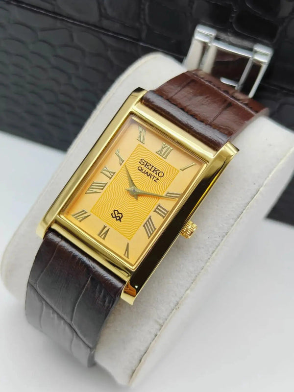 Seiko S23 Office Wear Watch – Elegant Rectangular Dress Watch Men National Watches