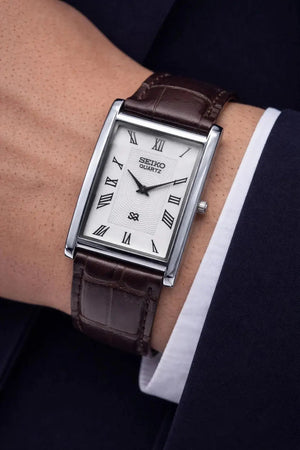 Seiko S23 Office Wear Watch – Elegant Rectangular Dress Watch Men National Watches
