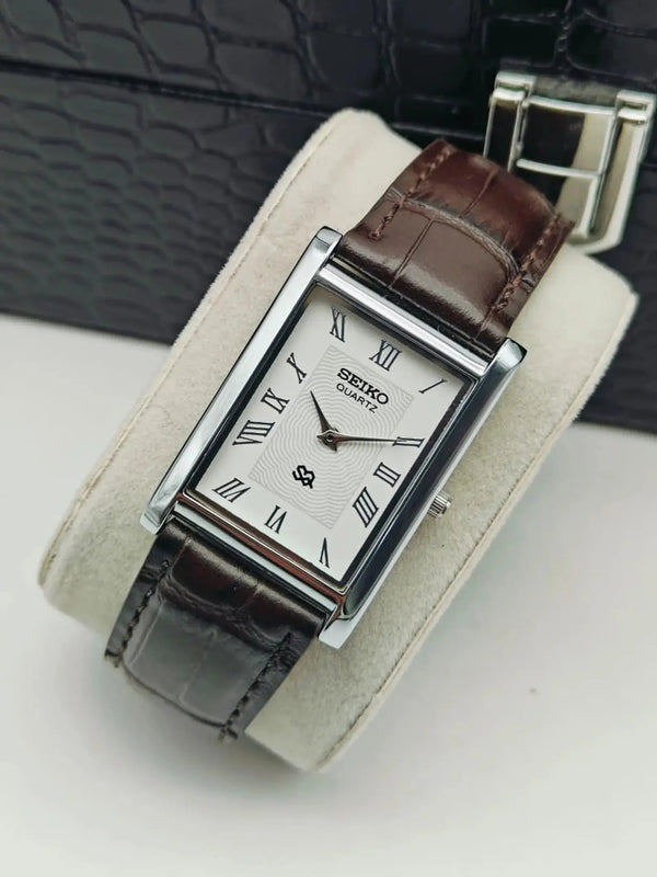 Seiko S23 Office Wear Watch – Elegant Rectangular Dress Watch Men National Watches