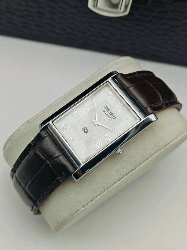 Seiko S23 Office Wear Watch – Elegant Rectangular Dress Watch Men National Watches