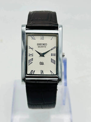 Seiko Slim Roman Dial Watch – Elegant Rectangular Dress Watch Men National Watches