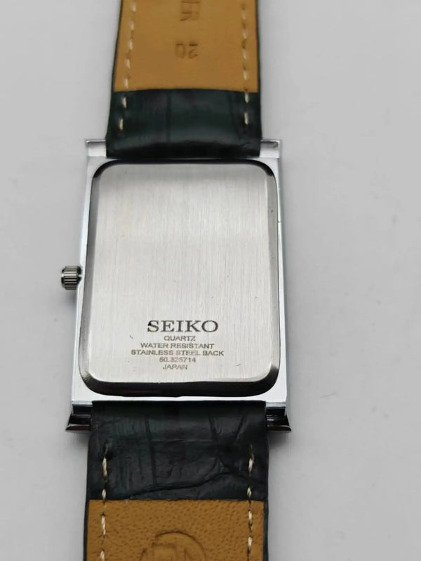 Seiko Formal Dress Watch for Men – Vintage Tank Style Quartz Watch National Watches