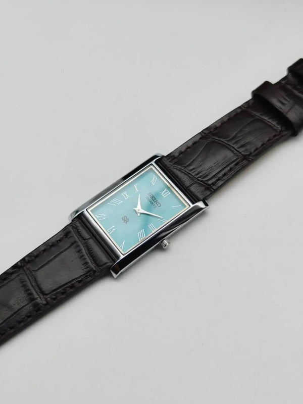 Seiko Formal Dress Watch for Men – Vintage Tank Style Quartz Watch National Watches