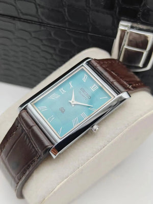 Seiko Formal Dress Watch for Men – Vintage Tank Style Quartz Watch National Watches