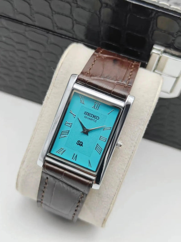 Seiko Formal Dress Watch for Men – Vintage Tank Style Quartz Watch National Watches