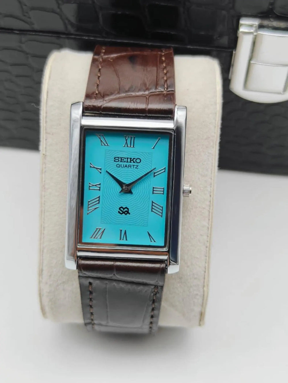 Seiko Formal Dress Watch for Men – Vintage Tank Style Quartz Watch National Watches