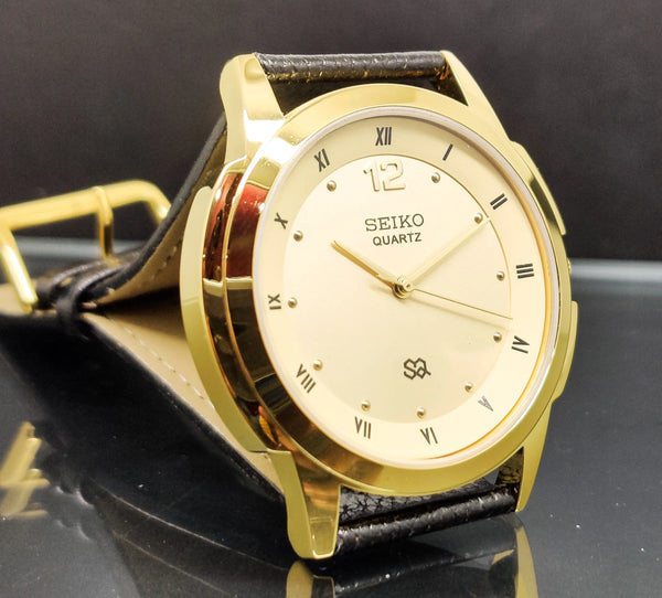 Seiko 5 Golden Dial quartz Watch - National Watches