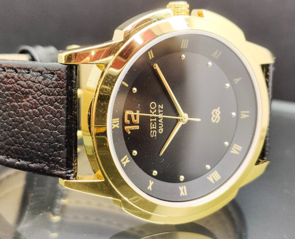 Seiko 5 Black Dial quartz Watch - National Watches