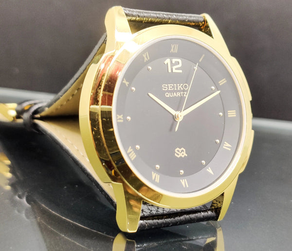 Seiko 5 Black Dial quartz Watch - National Watches