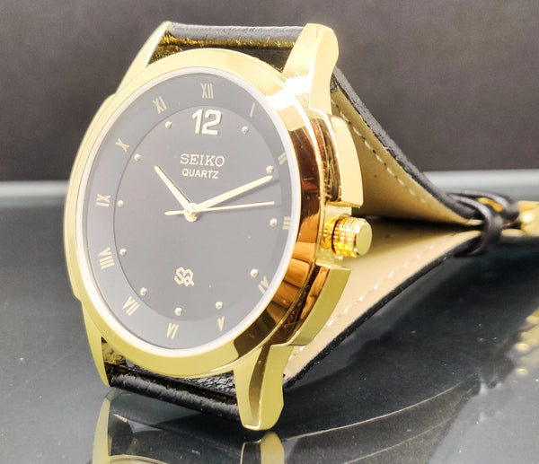 Seiko 5 Black Dial quartz Watch - National Watches
