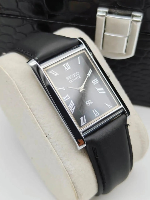Seiko Tank Style Slim Wrist Watch – Premium Roman Dial Dress Watch National Watches