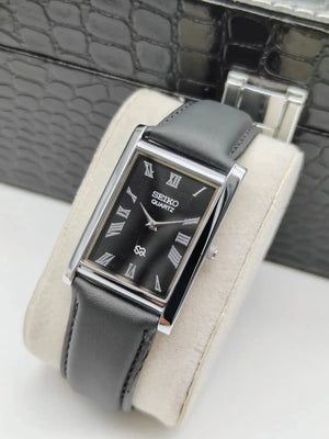 Seiko Tank Style Slim Wrist Watch – Premium Roman Dial Dress Watch National Watches