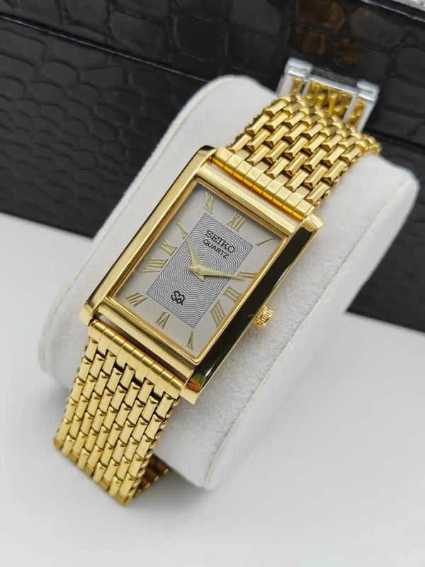 Seiko S23 Classic Dress Watch – Tank Style Rectangular Quartz Men National Watches