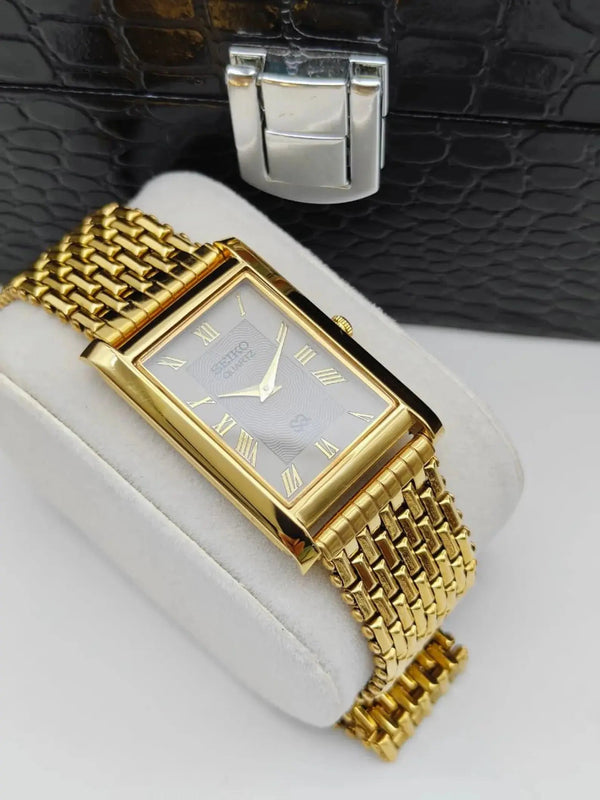 Seiko S23 Classic Dress Watch – Tank Style Rectangular Quartz Men National Watches