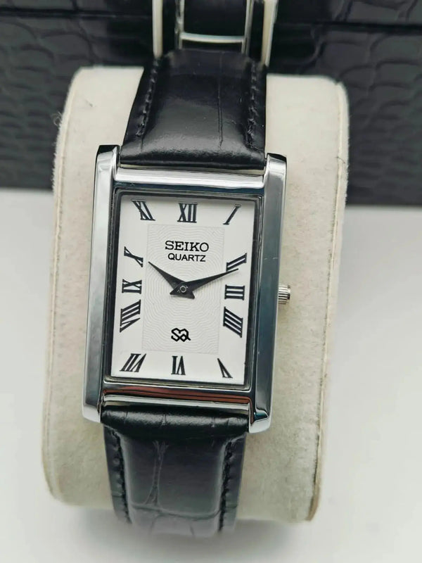 Seiko Luxury Tank Style Watch – Slim Vintage Quartz Watch for Men National Watches