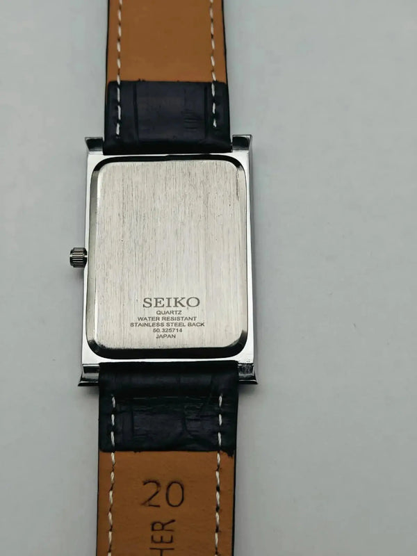 Seiko Luxury Tank Style Watch – Slim Vintage Quartz Watch for Men National Watches