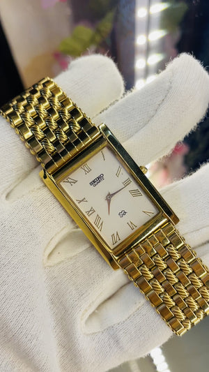 Seiko S23 Classic Dress Watch – Tank Style Rectangular Quartz Men