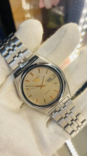 Seiko Vintage Automatic Champagne Dial – Classic Day-Date Elegance