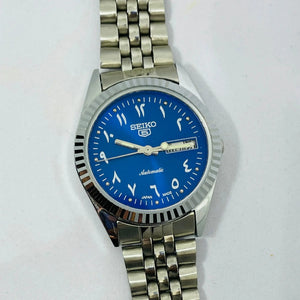 Seiko 5 Automatic Blue Dial Arabic Numerals – Refurbished Japan Vintage Watch | 17 Jewels Original Movement National Watches