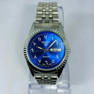 Seiko 5 Automatic Arabic Numerals Blue Dial | Original 17 Jewels Japan Movement National Watches
