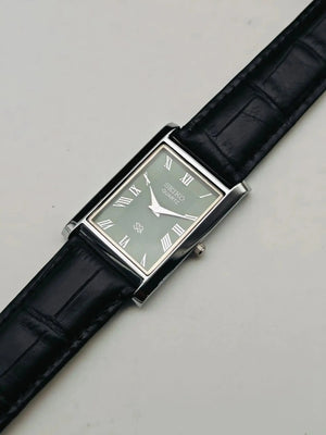 Seiko Vintage Tank Wrist Watch – Luxury Rectangular Quartz for Men National Watches