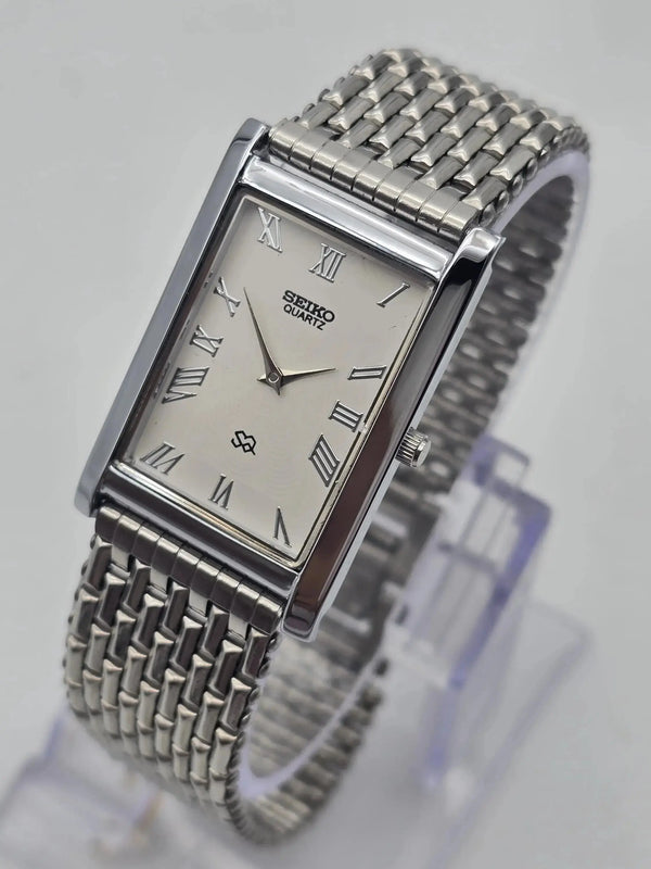 Seiko Slim Rectangular Dress Watch Men – Tank Style Quartz Wrist Watch National Watches