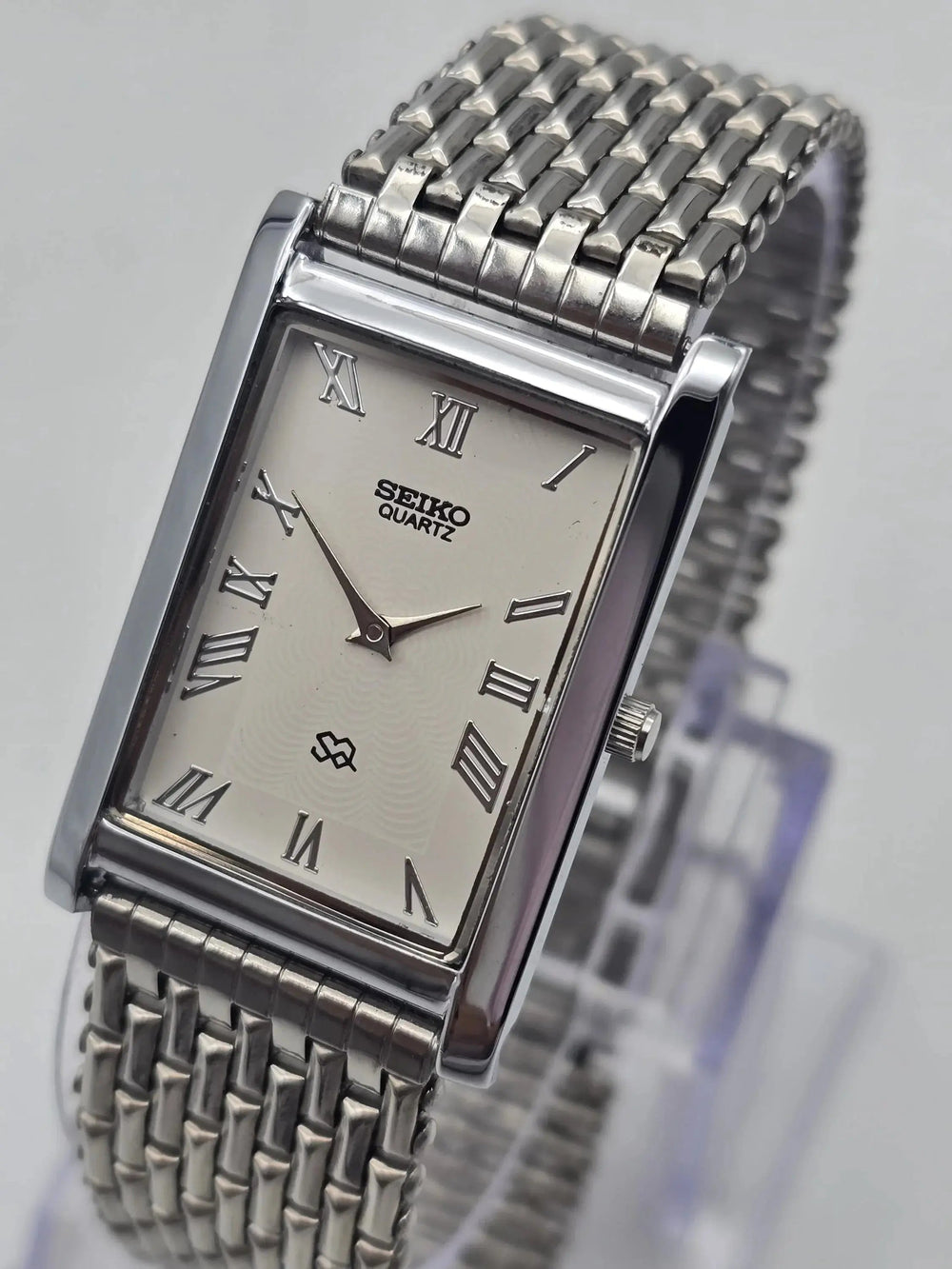 Seiko Slim Rectangular Dress Watch Men – Tank Style Quartz Wrist Watch National Watches