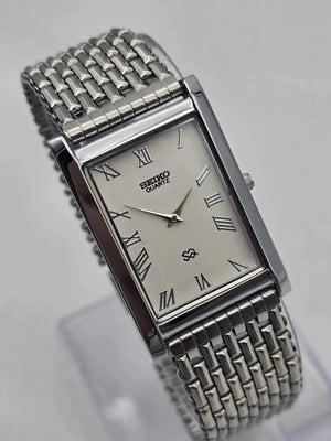 Seiko Slim Rectangular Dress Watch Men – Tank Style Quartz Wrist Watch National Watches