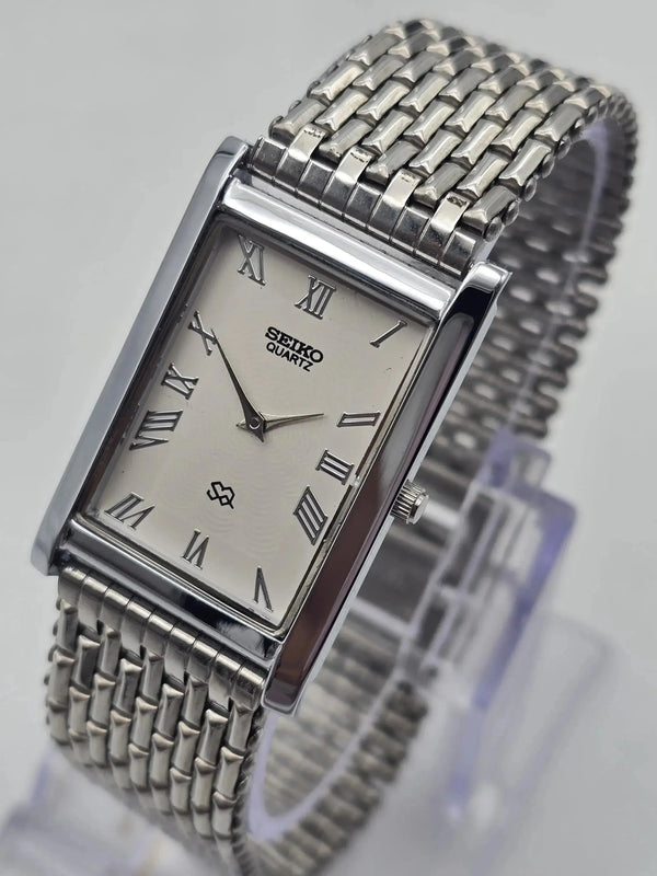 Seiko Slim Rectangular Dress Watch Men – Tank Style Quartz Wrist Watch National Watches