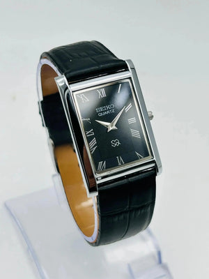 Vintage Seiko S23 Rectangular Quartz Watch – Classic Roman Dial Dress Watch Men National Watches