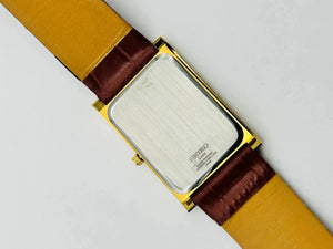 Seiko Tank Style Slim Quartz Watch – Elegant Formal Wrist Watch for Men National Watches