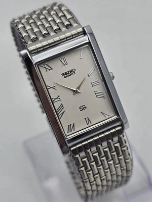Seiko Slim Rectangular Dress Watch Men – Tank Style Quartz Wrist Watch National Watches